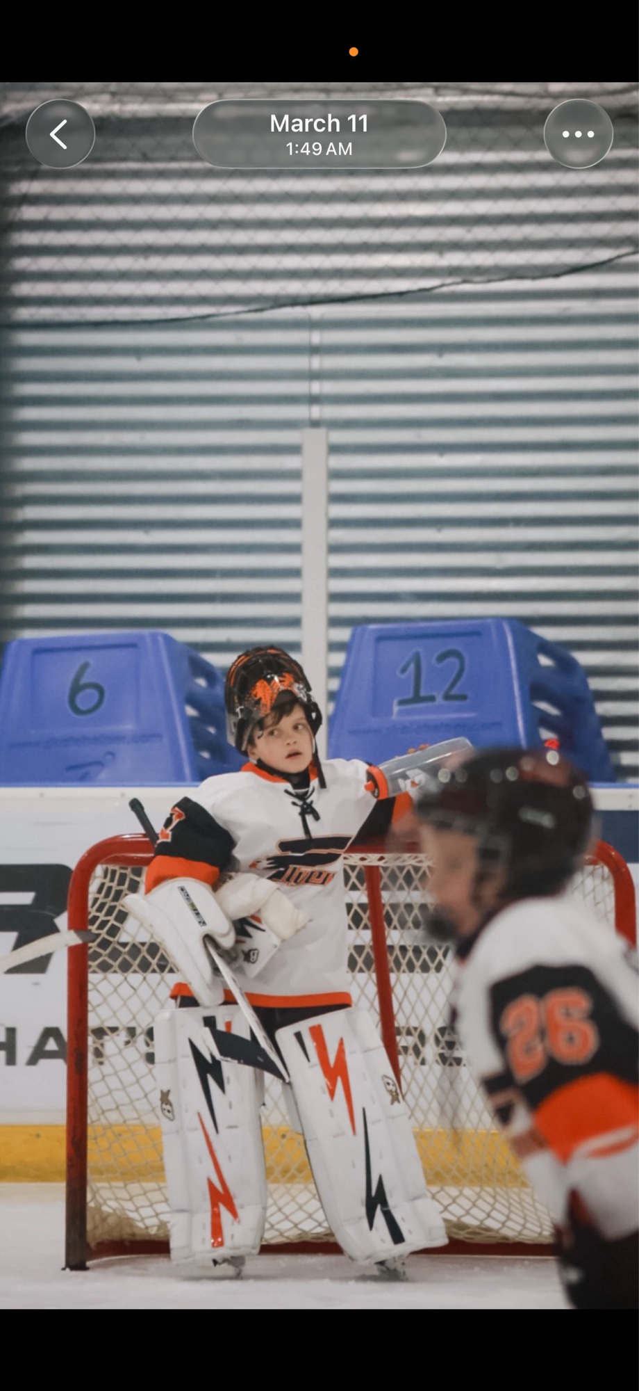 Jack in his goalie crease